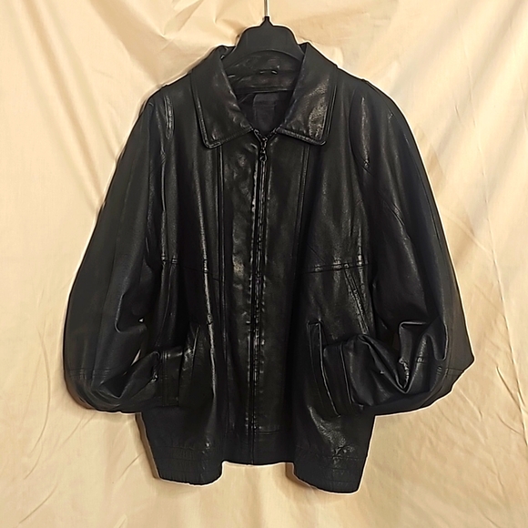 Men's Leather Jacket, Size 3XL, Color: Black - Picture 3 of 8